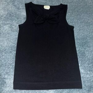 Kate Spade Bow Front Pomona Sleeveless Top in Black Size XS